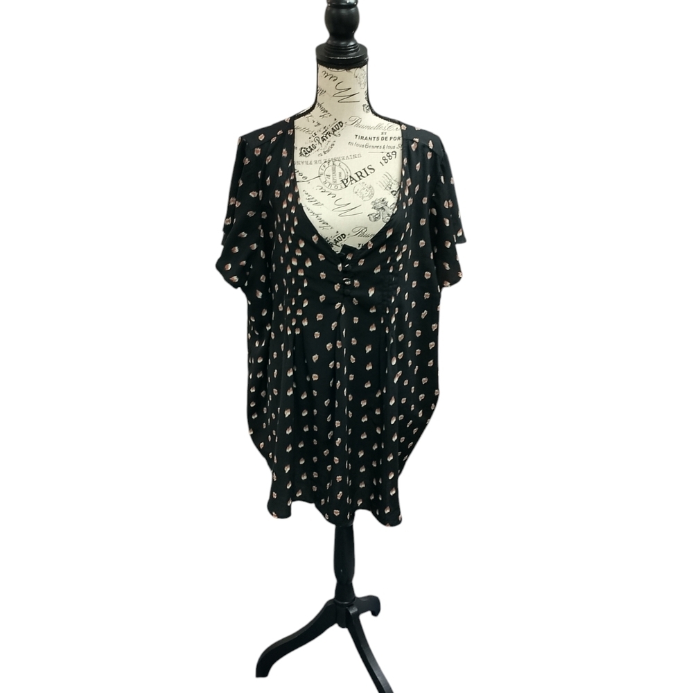 Torrid Black Relaxed Ruffled Blouse
